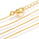 Real 18K Gold Plated Brass Box Chains Necklaces UK-X-MAK-R014-G-1