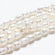 Oval Natural Cultured Freshwater Pearl Beads Strands UK-PEAR-R015-45-5