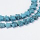 Synthetic Turquoise Star Bead Strands UK-G-M201-03-6mm-1