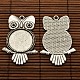 25x4.5mm Dome Transparent Glass Cabochons and Antique Silver Owl Alloy Pendant Cabochon Settings for DIY UK-DIY-X0182-AS-NR-3