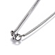 Adjustable 304 Stainless Steel Slider Necklaces UK-NJEW-L156-004P-2