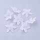 Clear Frosted Acrylic Flower Beads UK-X-PL594-11-2