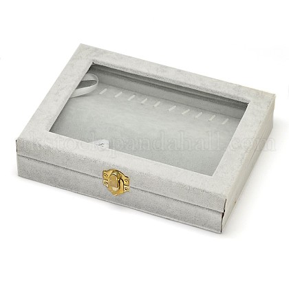 Wooden Rectangle Jewelry Boxes UK-OBOX-L001-05A-1