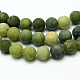 Round Frosted Natural TaiWan Jade Bead Strands UK-G-M248-8mm-02-6