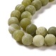 Round Frosted Natural TaiWan Jade Bead Strands UK-G-M248-8mm-02-10