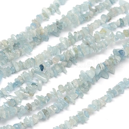 Chips Natural Aquamarine Beads Strands UK-G-N0164-51-1