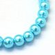 Baking Painted Pearlized Glass Pearl Round Bead Strands UK-HY-Q330-8mm-48-2