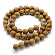 Natural Wood Lace Stone Round Bead Strands UK-G-J276-06-12mm-2