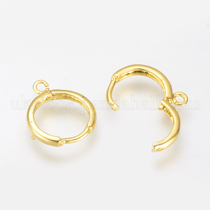 Brass Huggie Hoop Earring Findings UK-X-KK-Q675-53-1