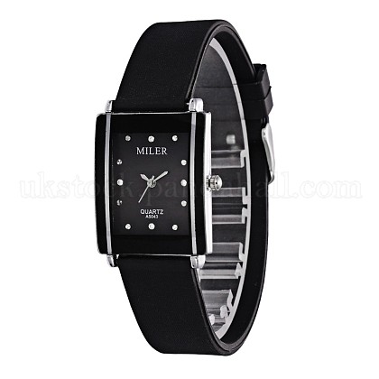 Fashionable Women's Alloy Silicone Quartz Wristwatches UK-WACH-L025-05E-K-1