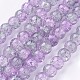 Spray Painted Crackle Glass Beads Strands UK-CCG-Q002-10mm-02-K-1