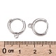 Rhodium Plated 925 Sterling Silver Hoop Earrings UK-STER-K168-042P-3