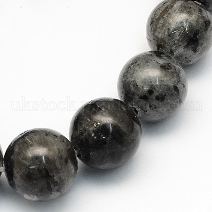 Natural Larvikite Round Beads Strands UK-G-S159-10mm-1