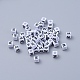 Letter W White Letter Acrylic Cube Beads UK-X-PL37C9308-W-2