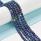 Natural Lapis Lazuli Round Beads Strands UK-G-I181-09-4mm-4