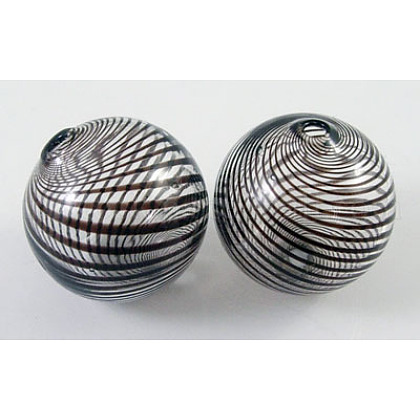 Handmade Blown Glass Globe Beads UK-DH003Y-50mm-02-1