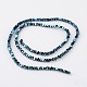 Electroplate Non-magnetic Synthetic Hematite Beads Strands UK-G-L436-19B-K-2