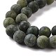 Round Frosted Natural TaiWan Jade Bead Strands UK-G-M248-8mm-02-4