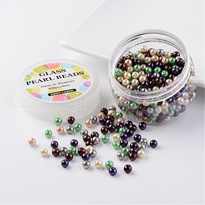 Glass Pearl Bead Sets UK-HY-JP0001-02-G-1