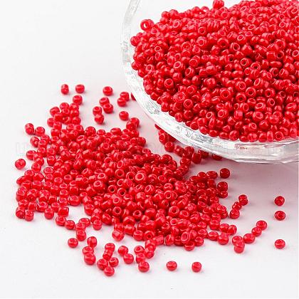 12/0 1.5~2mm Baking Paint Glass Seed Beads Loose Spacer Beads UK-X-SEED-S001-K20-1
