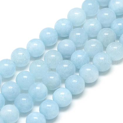 Natural Aquamarine Beads Strands UK-G-S150-08-6mm-1