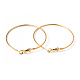 Golden Brass Hoop Earrings UK-X-EC108-4NFG-1