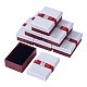Kraft Cotton Filled Rectangle Cardboard Jewelry Set Boxes with Bowknot UK-CBOX-N006-03-2