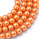 Baking Painted Pearlized Glass Pearl Round Bead Strands UK-HY-Q003-6mm-36-1
