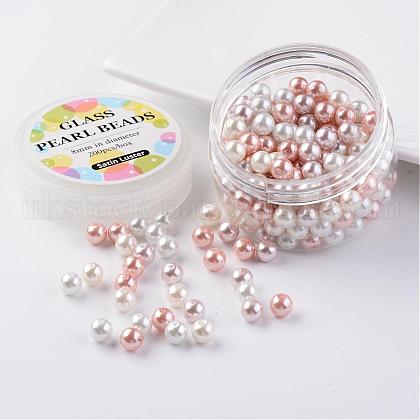 Glass Pearl Bead Sets UK-HY-JP0001-03-A-1
