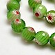 Faceted Millefiori Glass Round Beads Strands UK-LK-P006-M-4