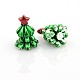 Christmas Tree Zinc Alloy Enamel European Beads UK-ENAM-O014-04-K-1