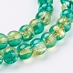 Spray Painted Crackle Glass Beads Strands UK-CCG-Q002-6mm-07-3