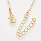 Brass Snake Chain Necklaces UK-X-MAK-T006-10A-G-2