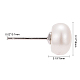 Pearl Ball Stud Earrings UK-EJEW-Q701-01C-3