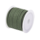 3x1.5mm Olive Flat Faux Suede Cord UK-X-LW-R003-14-2