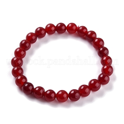 Dyed Natural Jade Beads Stretch Bracelets UK-BJEW-G633-B-13-1