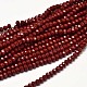 Faceted Rondelle Glass Beads Strands UK-GLAA-I033-4mm-26-1