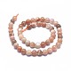 Natural Sunstone Beads Strands UK-G-I249-B03-02-2