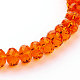 Faceted Rondelle Imitation Austrian Crystal Glass Bead Strands UK-G-PH0009-12-8x5mm-2