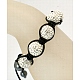 Diamond Braided Ball Bracelets UK-BJEW-B088-1-K-2