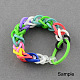 Fluorescent Neon Color Rubber Loom Bands Refills with Accessories UK-DIY-R006-03-K-5