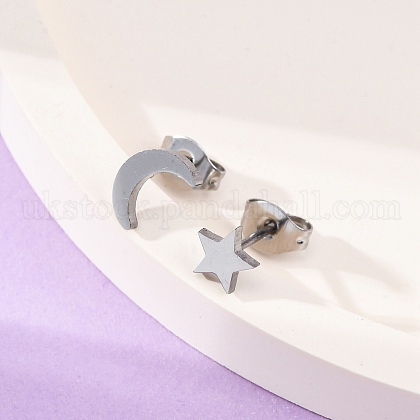 Tarnish Resistant 304 Stainless Steel Stud Earrings&nbsp;UK-X-EJEW-F227-18P-1