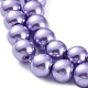 Baking Painted Pearlized Glass Pearl Round Bead Strands UK-HY-Q330-8mm-27-3