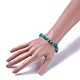 Natural Amazonite Beads Stretch Bracelets UK-BJEW-JB04152-09-3