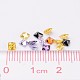 Mixed Grade A Square Shaped Cubic Zirconia Pointed Back Cabochons UK-X-ZIRC-M004-3x3mm-3