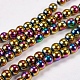 Electroplate Non-magnetic Synthetic Hematite Beads Strands UK-G-J169A-4mm-05-1