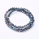 Electroplate Glass Beads Strands UK-EGLA-S057-6-2
