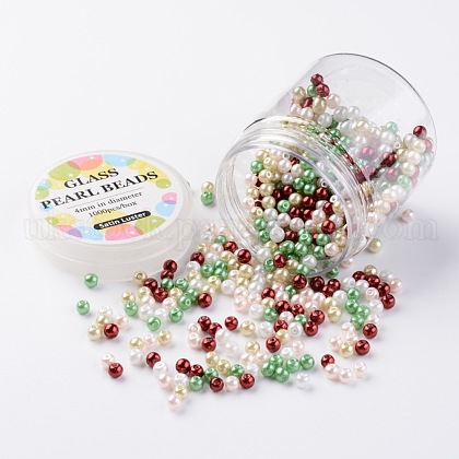 Glass Pearl Bead Sets UK-HY-JP0001-01-E-1