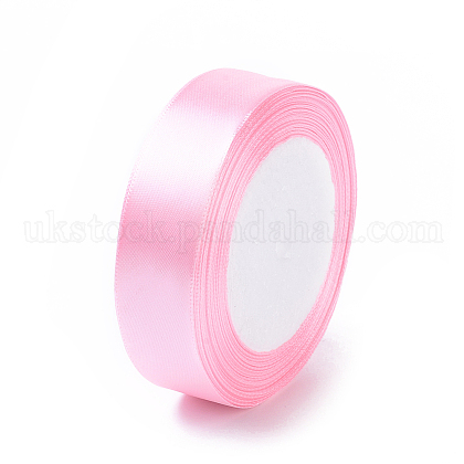 Breast Cancer Pink Awareness Ribbon Making Materials Light Pink Satin Ribbon Wedding Sewing DIY UK-X-RC25mmY004-1