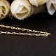 18K Plated Tin Alloy Bar Link Chain Fine Necklaces UK-NJEW-BB10200-18G-3